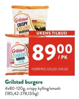 Jacobs Grilstad burgere tilbud