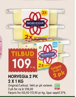 Coop Mega NORVEGIA 2 PK 2 X 1 KG tilbud
