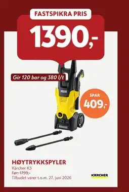 Byggmakker HØYTRYKKSPYLER tilbud