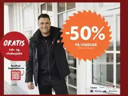 Byggmakker 50% PÅ VINDUER tilbud