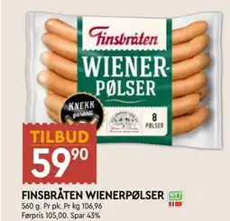 Coop Mega FINSBRÅTEN WIENERPØLSER tilbud