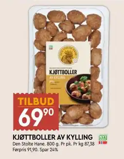 Coop Mega KJØTTBOLLER AV KYLLING tilbud