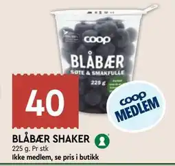 Coop Mega BLÅBÆR SHAKER, Medlemspris tilbud
