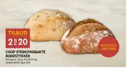 Coop Mega COOP STEINOVNSBAKTE RUNDSTYKKER tilbud