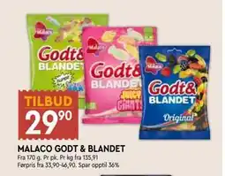 Coop Mega MALACO GODT & BLANDET tilbud