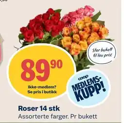 Coop Mega Roser 14 stk, Medlemspris tilbud