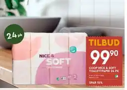 Coop Mega COOP NICE & SOFT TOALETTPAPIR 24 PK tilbud