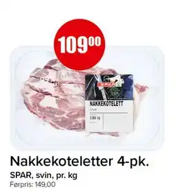 Spar Nakkekoteletter 4-pk tilbud