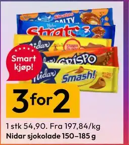 Gigaboks Nidar sjokolade 150–185 g tilbud