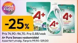 Gigaboks A+ Pure Senses vaskemiddel tilbud