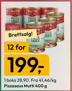 Gigaboks Pizzasaus Mutti 400 g tilbud