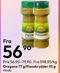 Gigaboks Oregano 77 g/Pizzakrydder 95 g tilbud
