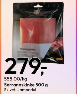 Gigaboks Serranoskinke 500 g tilbud