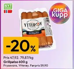 Gigaboks Grillpølse 600 g tilbud
