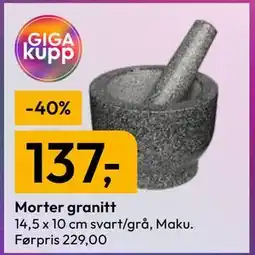 Gigaboks Morter granitt tilbud