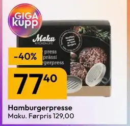 Gigaboks Hamburgerpresse tilbud