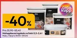 Gigaboks Matoppbevaringsboks m/lokk 0,5–2,6 l tilbud