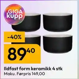 Gigaboks Ildfast form keramikk 4 stk tilbud