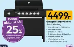 Gigaboks Gassgrill Kingsville 6+1 tilbud