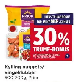 Meny Kylling nuggets/vingeklubber tilbud