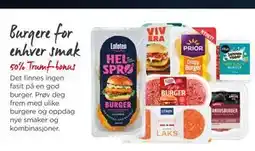 Meny Burgere for enhver smak tilbud