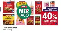 Meny Taco-produkter tilbud