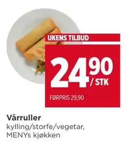 Meny Vårruller tilbud