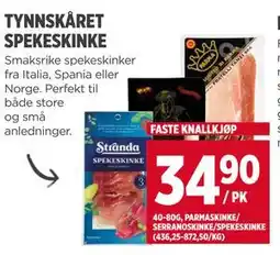 Meny TYNNSKÅRET SPEKESKINKE tilbud