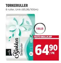 Meny TØRKERULLER tilbud