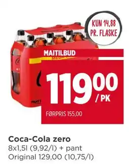 Meny Coca-Cola zero tilbud