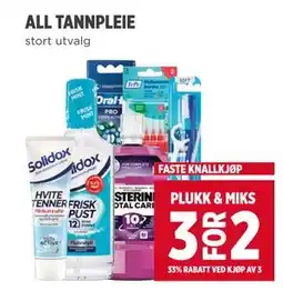 Meny ALL TANNPLEIE tilbud