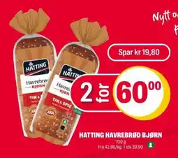 Coop Extra HATTING HAVREBRØD BJØRN tilbud