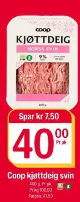 Coop Extra Coop kjøttdeig svin tilbud
