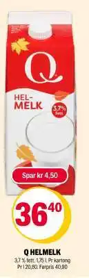 Coop Extra Q HELMELK tilbud