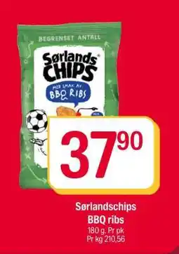 Coop Extra Sørlandschips BBQ ribs tilbud
