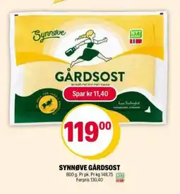 Coop Extra SYNNØVE GÅRDSOST tilbud