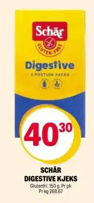 Coop Extra SCHÄR DIGESTIVE KJEKS tilbud