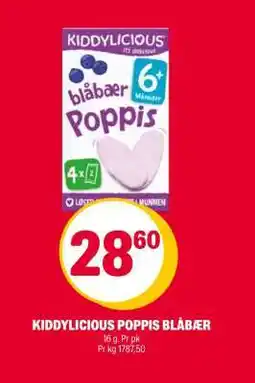 Coop Extra KIDDYLICIOUS POPPIS BLÅBÆR tilbud