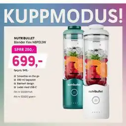ELON NUTRIBULLET Blender Flex NBP013W tilbud