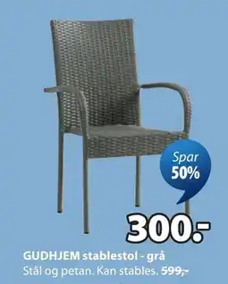 JYSK GUDHJEM stablestol - grå tilbud