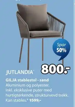 JYSK GILJA stablestol - sand tilbud