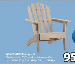 JYSK MAMRELUND loungestol tilbud