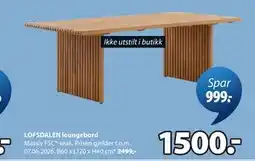 JYSK LOFSDALEN loungebord tilbud