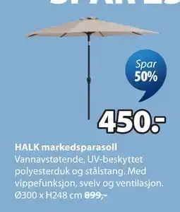 JYSK HALK markedsparasoll tilbud