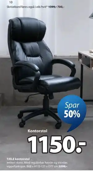 JYSK TJELE kontorstol tilbud