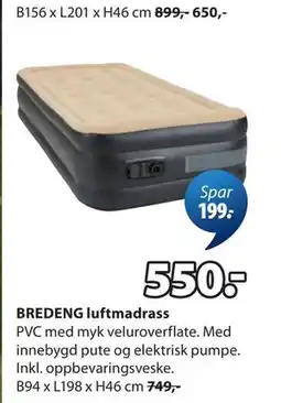 JYSK BREDENG luftmadrass tilbud