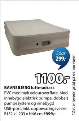 JYSK BAVNEBJERG luftmadrass tilbud