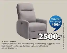 JYSK VONSILD recliner tilbud