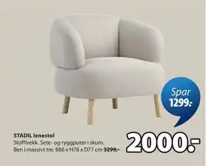 JYSK STADIL lenestol tilbud