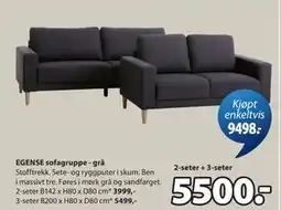 JYSK EGENSE sofagruppe - grå tilbud